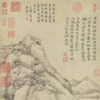 元·倪瓒《虞山林壑图》，美国🇺🇸纽约大都会艺术博物馆藏